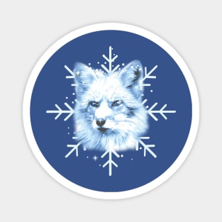 Winter Fox in Winter Solstice Magnet